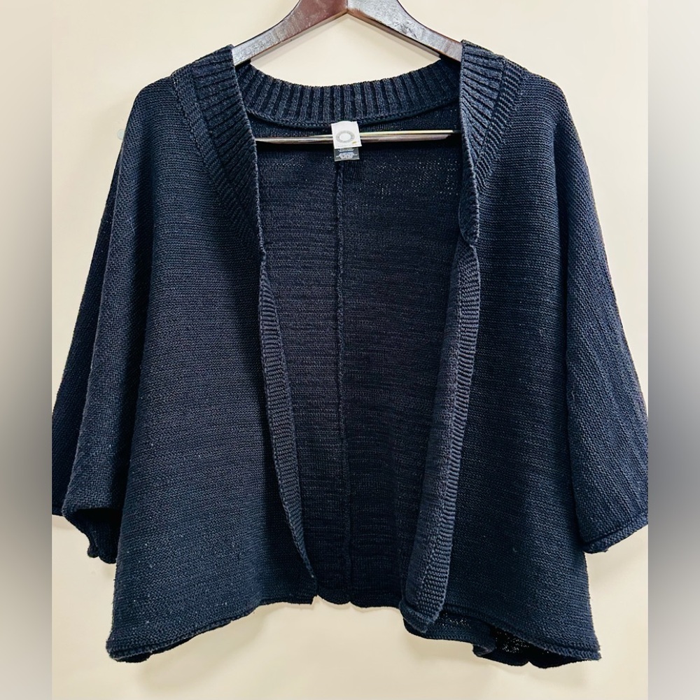 Akemi + Kin Anthropologie Women's black oversized chunky knit cardigan OS‎ EUC